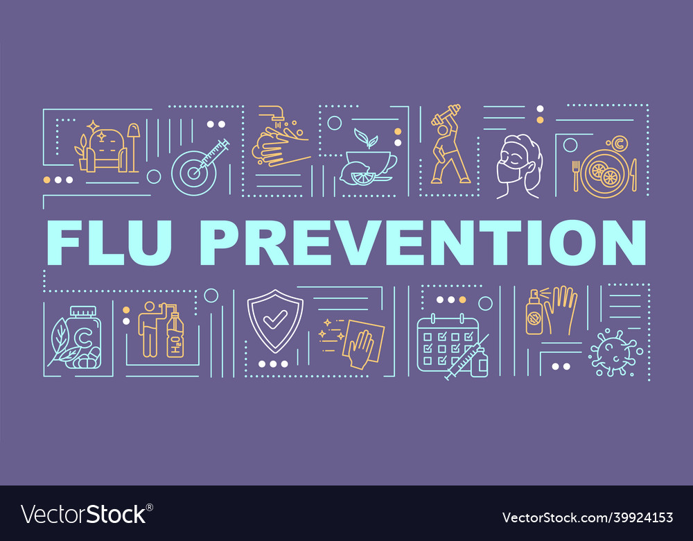 Flu prevention word concepts banner health