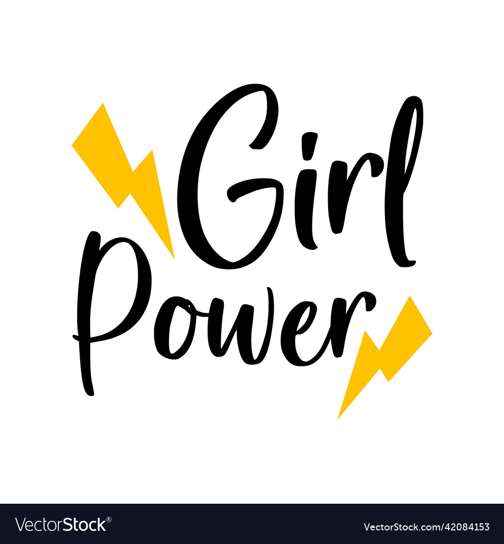 Girl power slogan design Royalty Free Vector Image