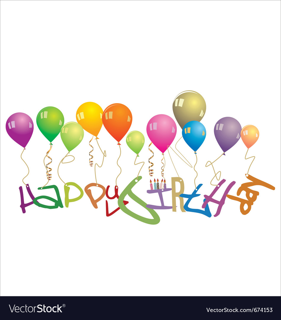 Happy Birthday Royalty Free Vector Image - Vectorstock