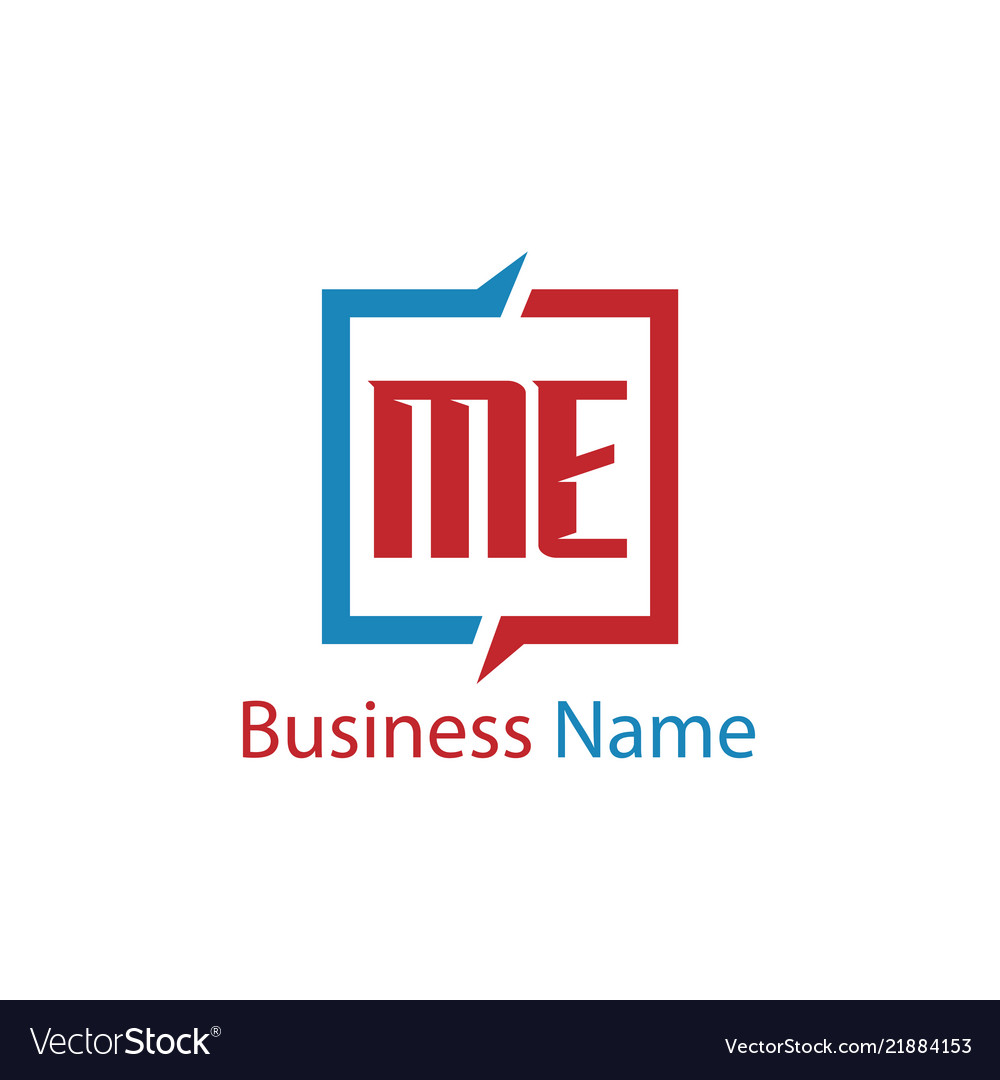 Initial letter me logo template design Royalty Free Vector