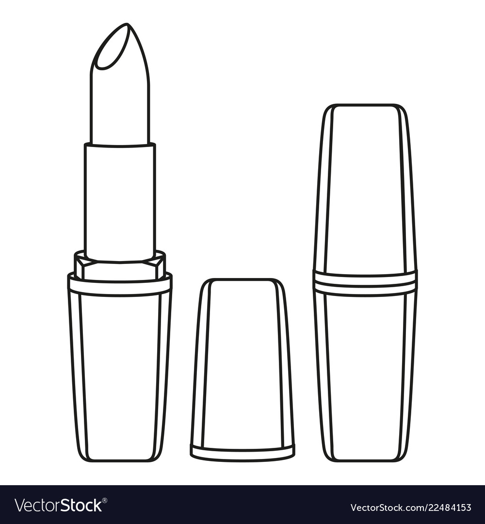 black and white lipstick clipart