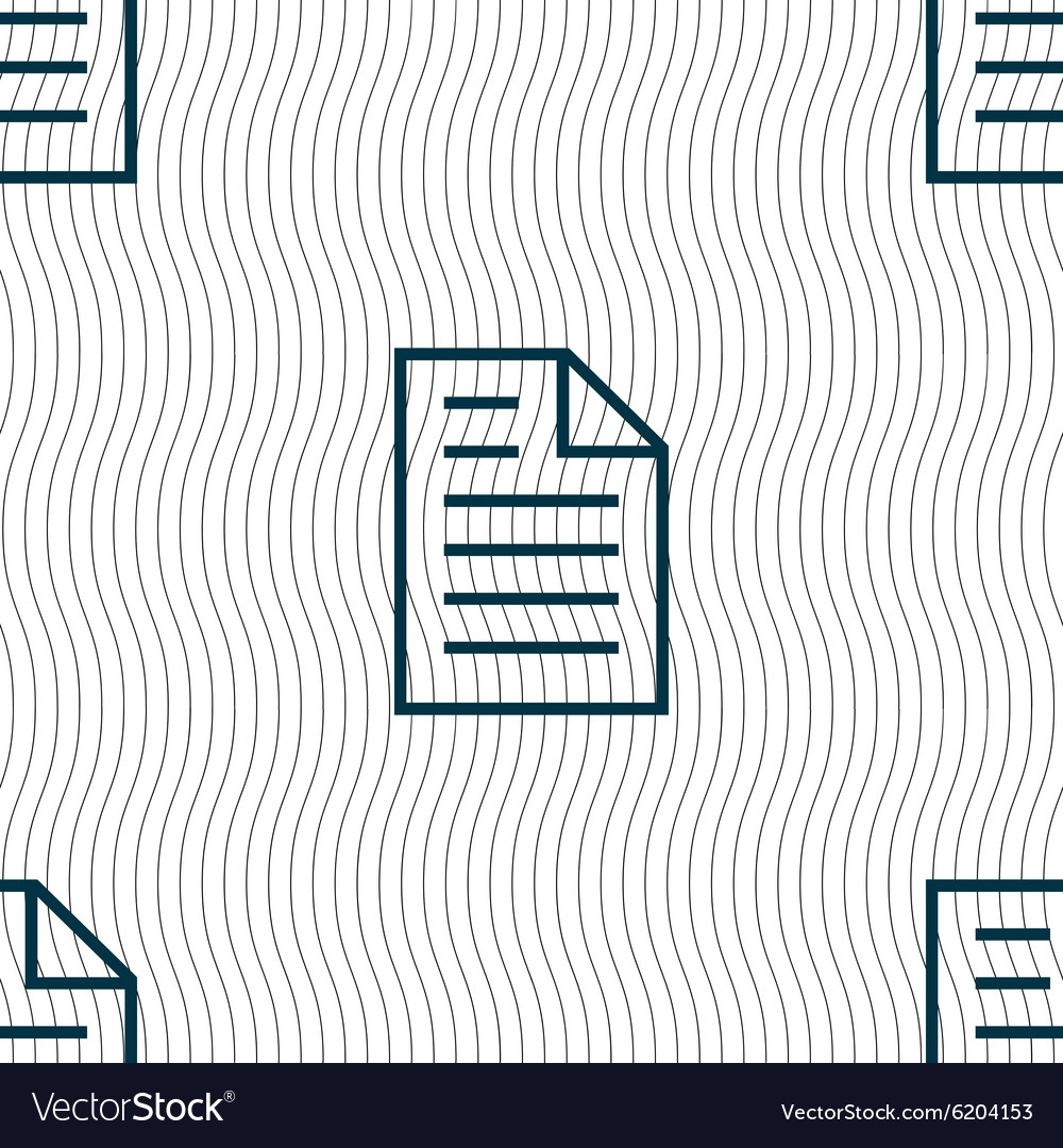 Text file sign icon file document symbol seamless Vector Image