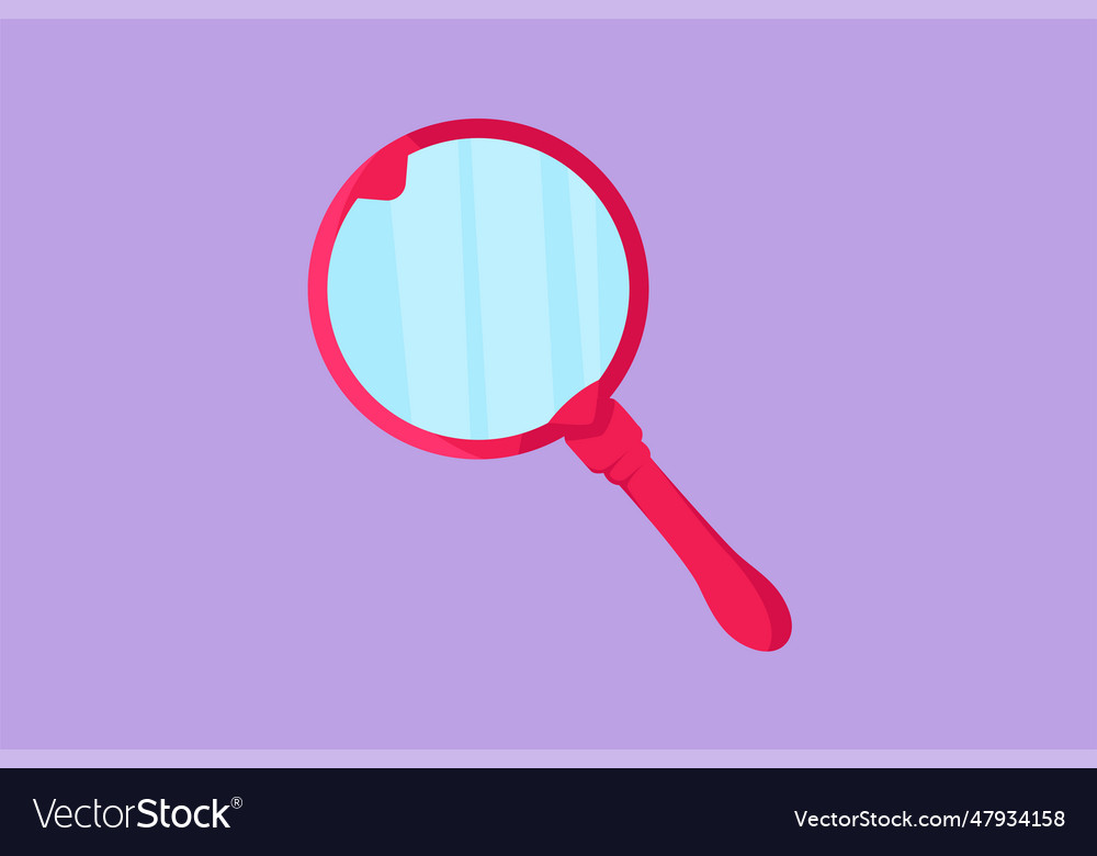 Cartoon flat style drawing simple mirror Vector Image
