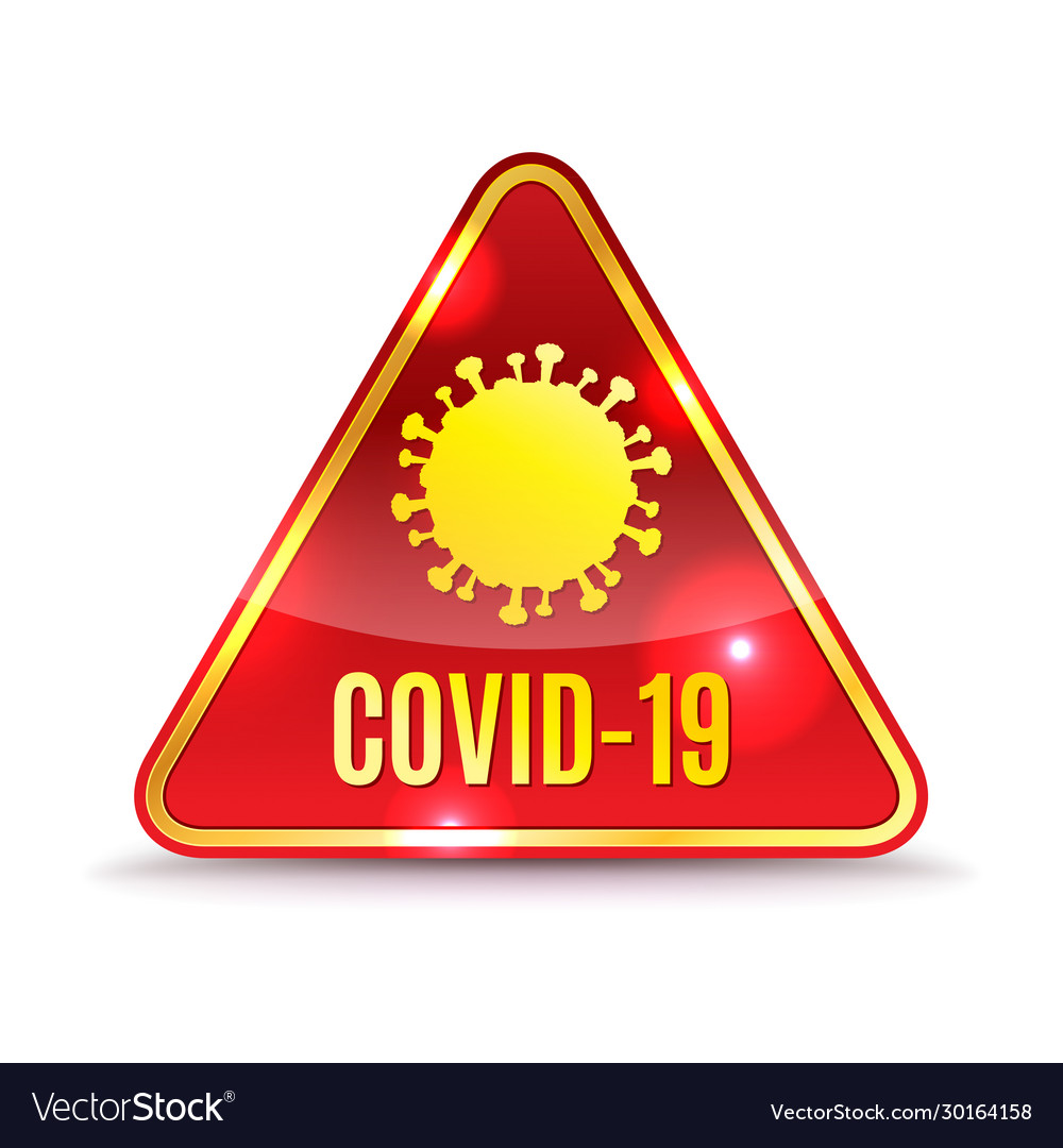 Covid19-19 alert icon Royalty Free Vector Image