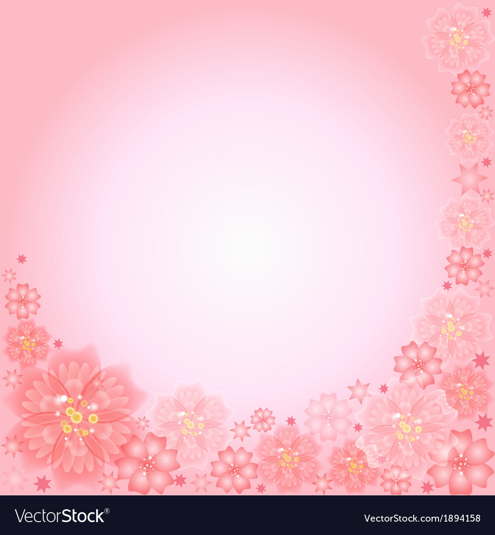 Floral pink background Royalty Free Vector Image