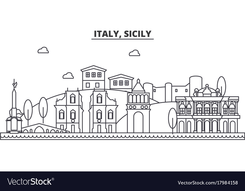 Italy sicily architecture line skyline