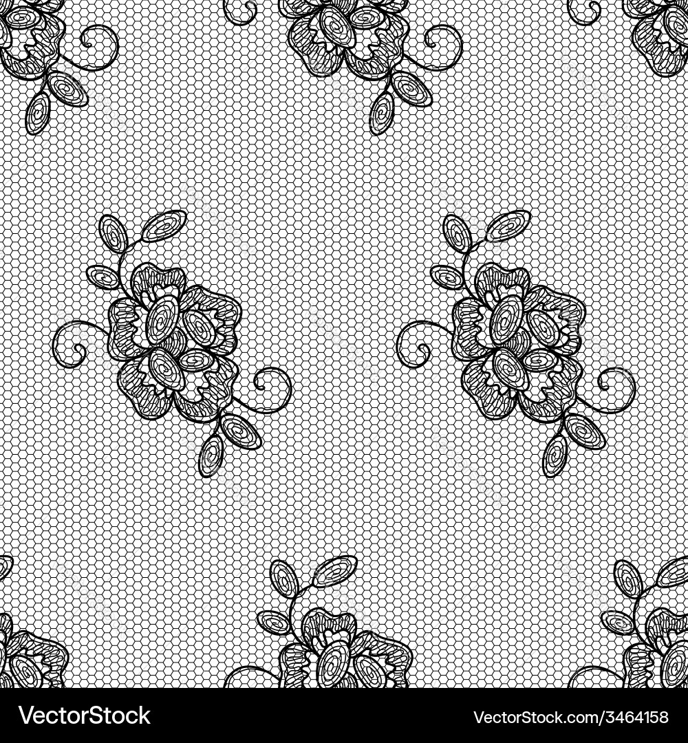 Lacy flower seamless pattern Royalty Free Vector Image