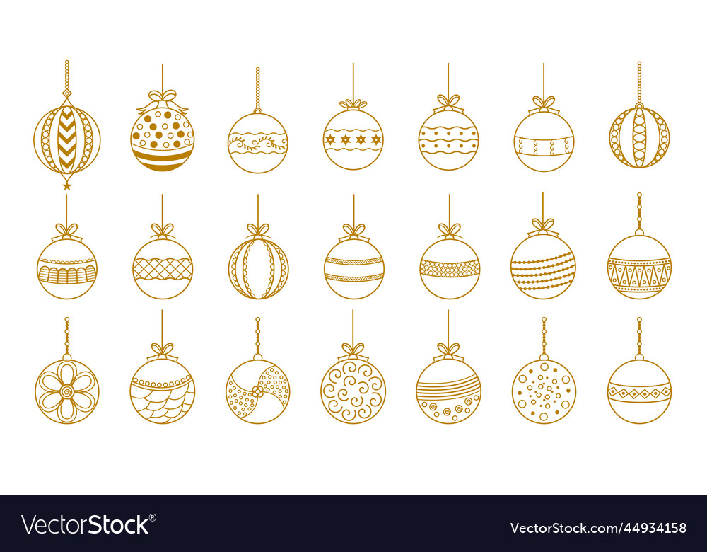 Verpackung von goldenen Weihnachten Bauble Ornamente Design