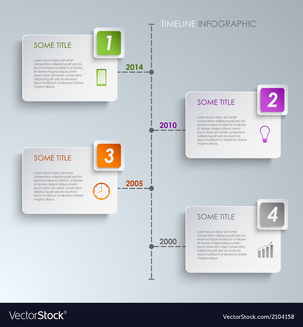 timeline info graphic rectangle template vector image