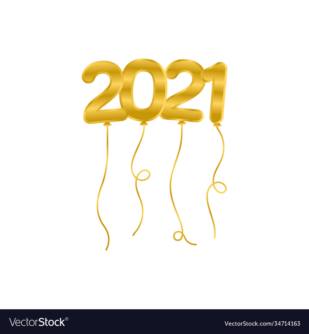 2021 year golden balloons helium floating