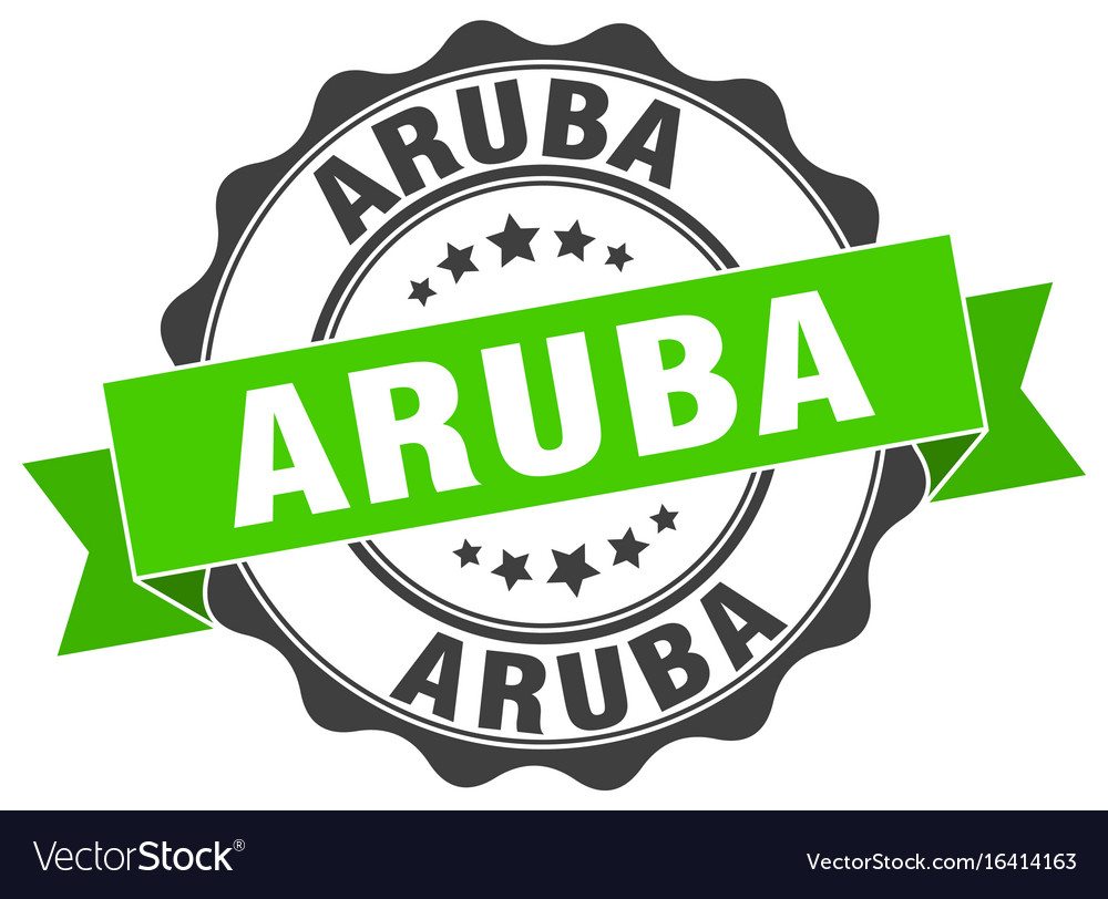 Aruba round ribbon seal