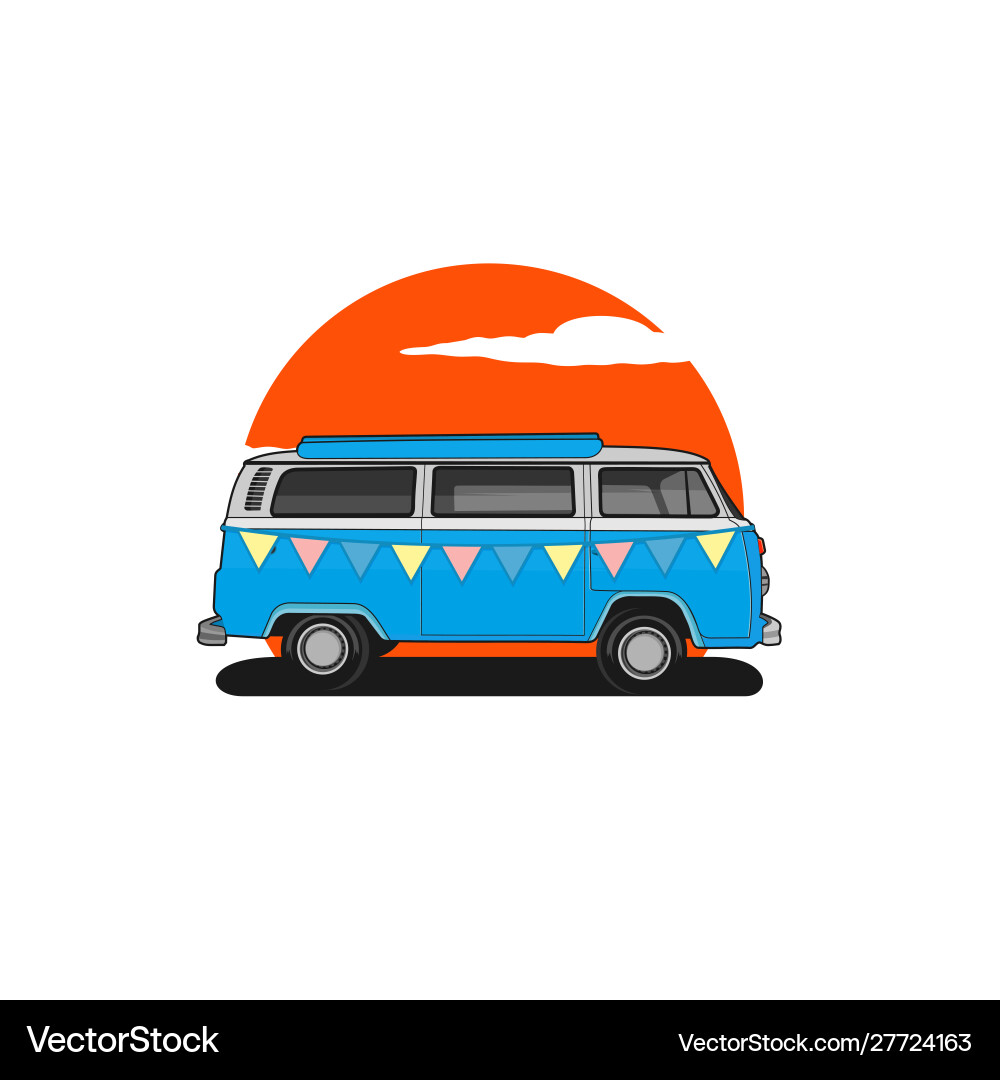 Classic van Royalty Free Vector Image - VectorStock