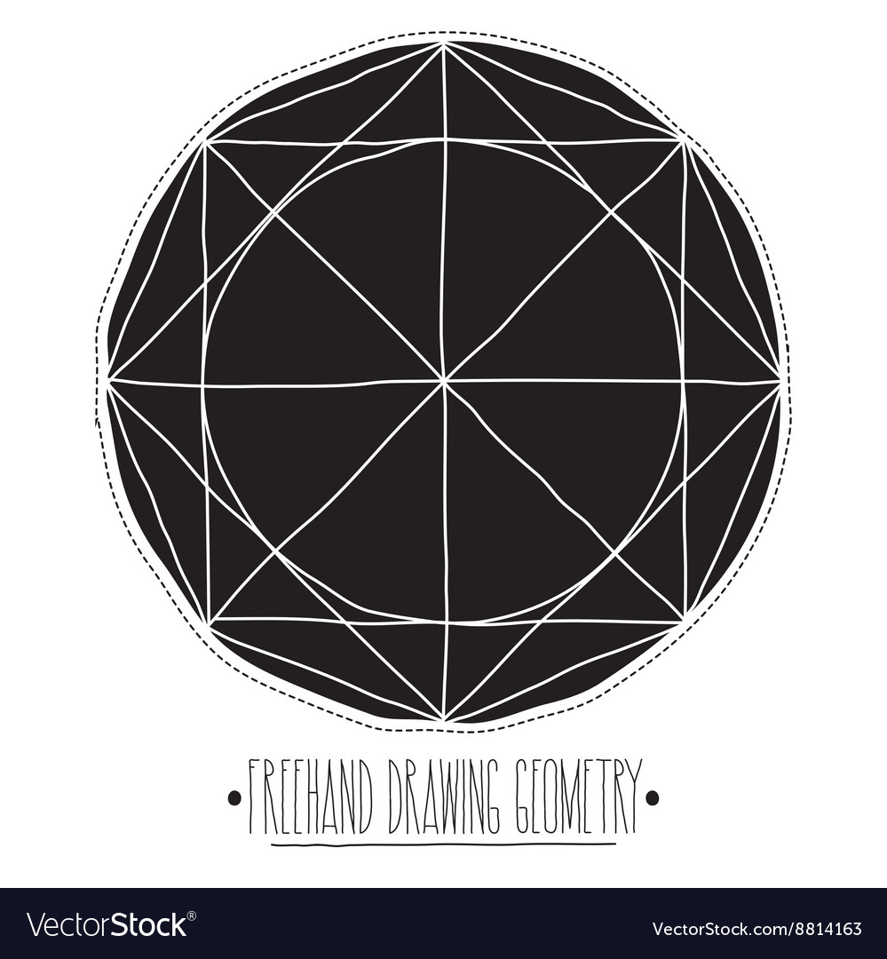 Filled black geometric shapes and elements Vector Image