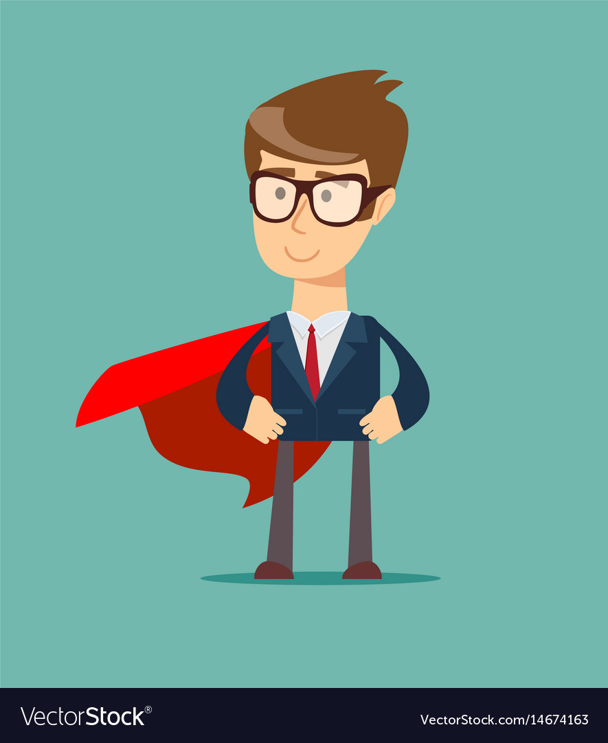 Hero with cape Royalty Free Vector Image - VectorStock