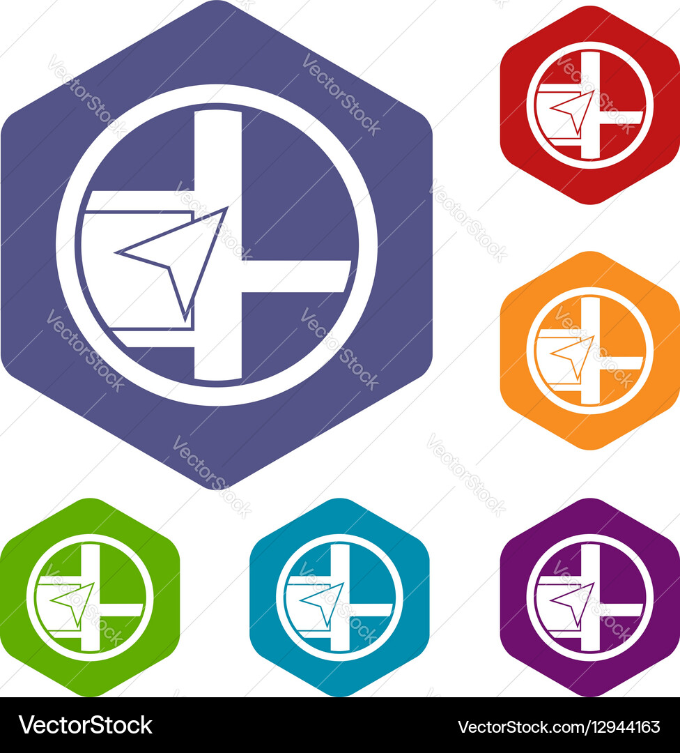 Map navigation icons set Royalty Free Vector Image