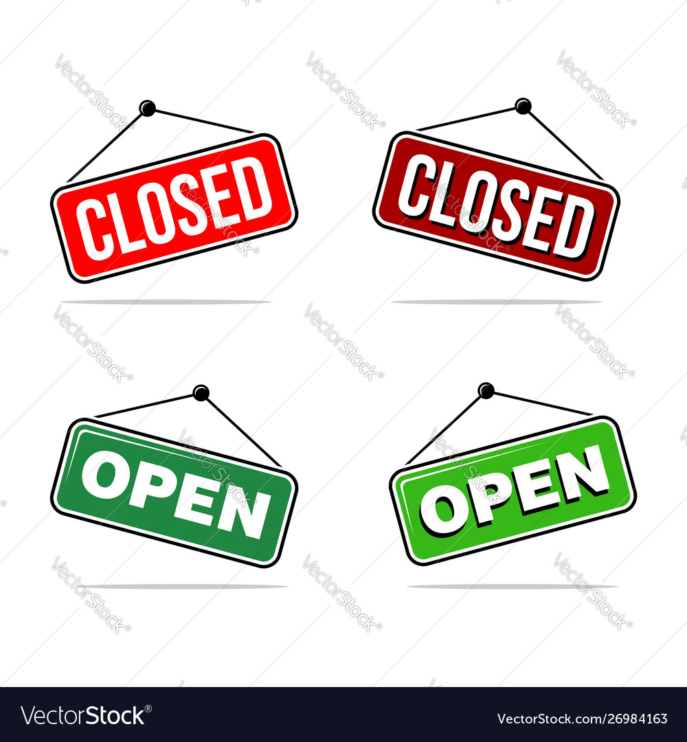 Open sign Royalty Free Vector Image - VectorStock