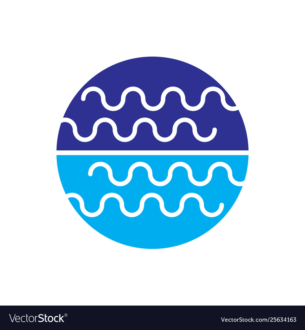 Wave icon on background for graphic and web design