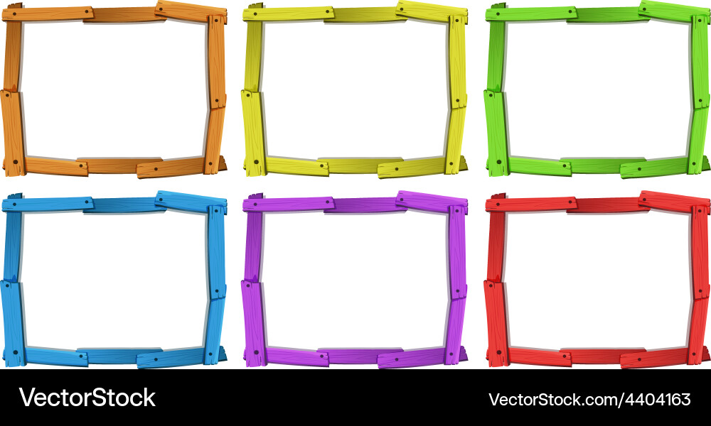 Wooden frames Royalty Free Vector Image - VectorStock