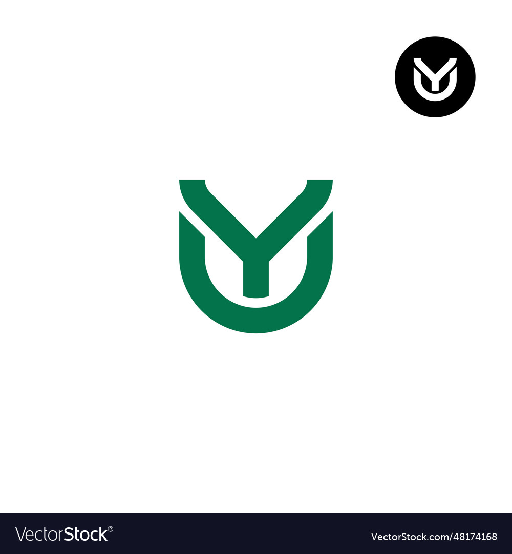 Letter uy yu monogram logo design simple