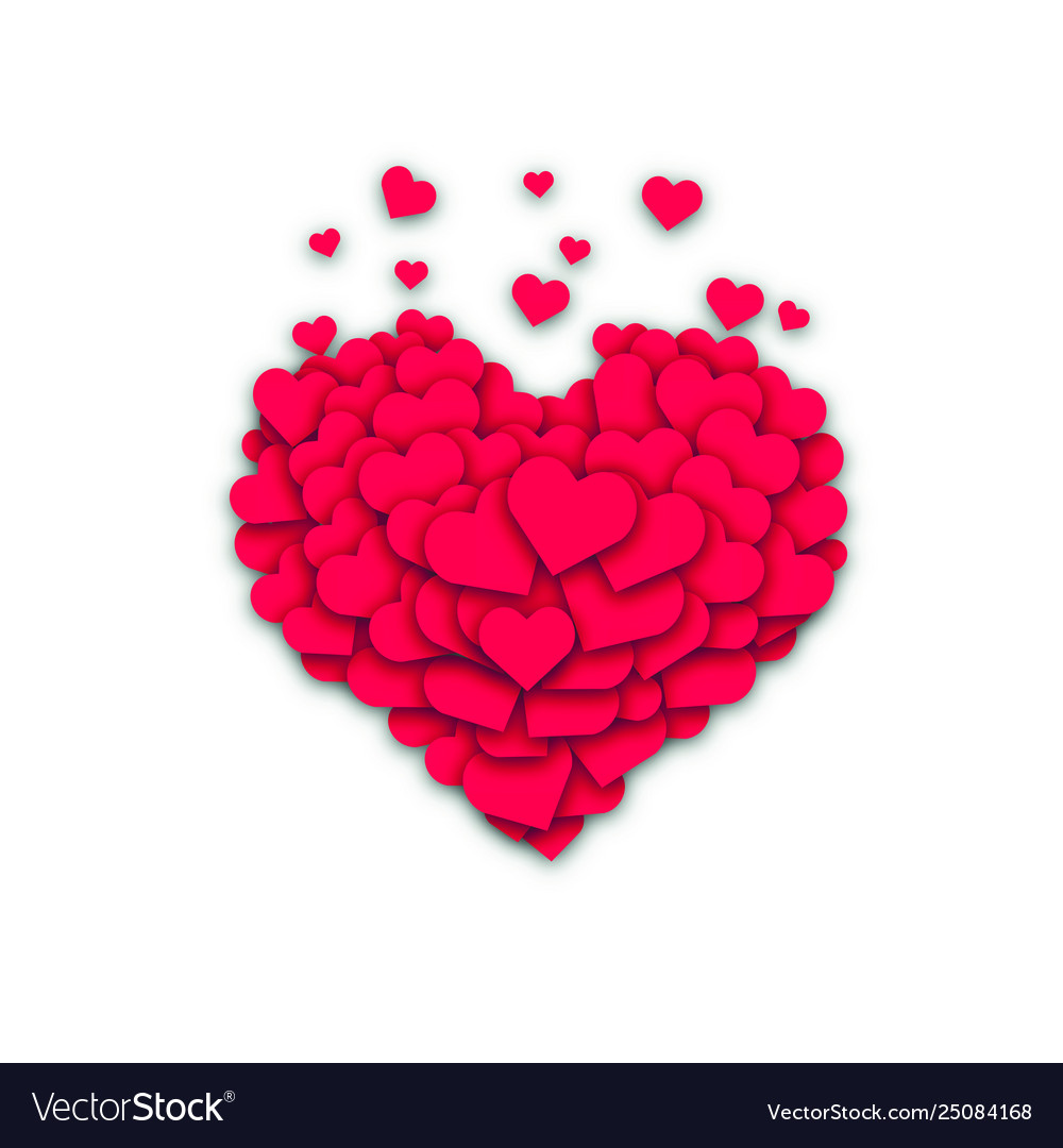 Red sweetheart heart hearts Royalty Free Vector Image