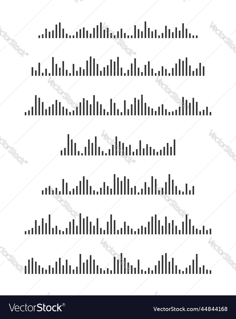 Satz von Schallwellensymbolen Signalfrequenzzeichen