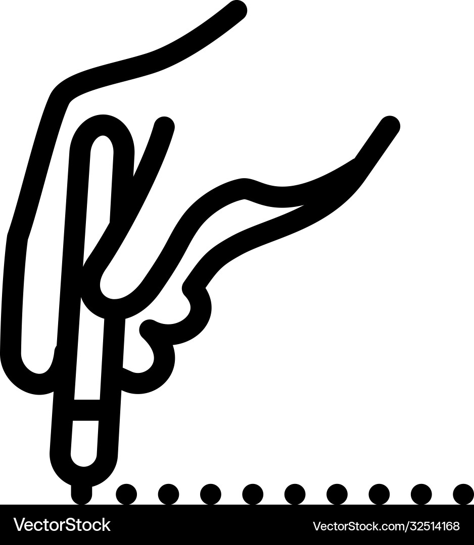 Surgeon marks site incision icon outline Vector Image