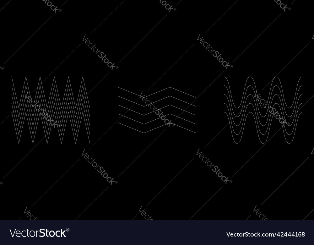 Wavy zig-zag criss-cross lines waving stripes