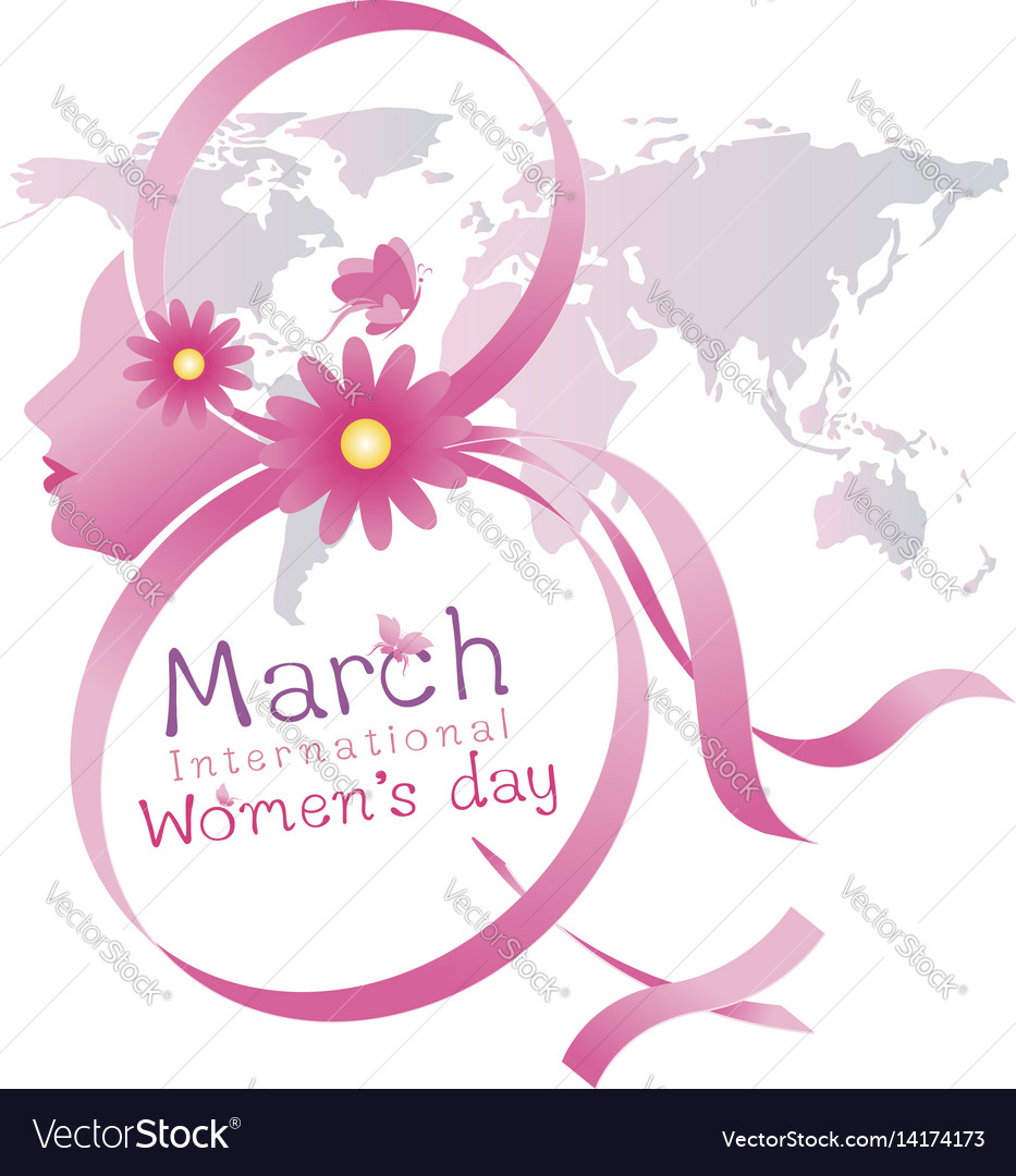 8 march international womens day design Royalty Free Vector