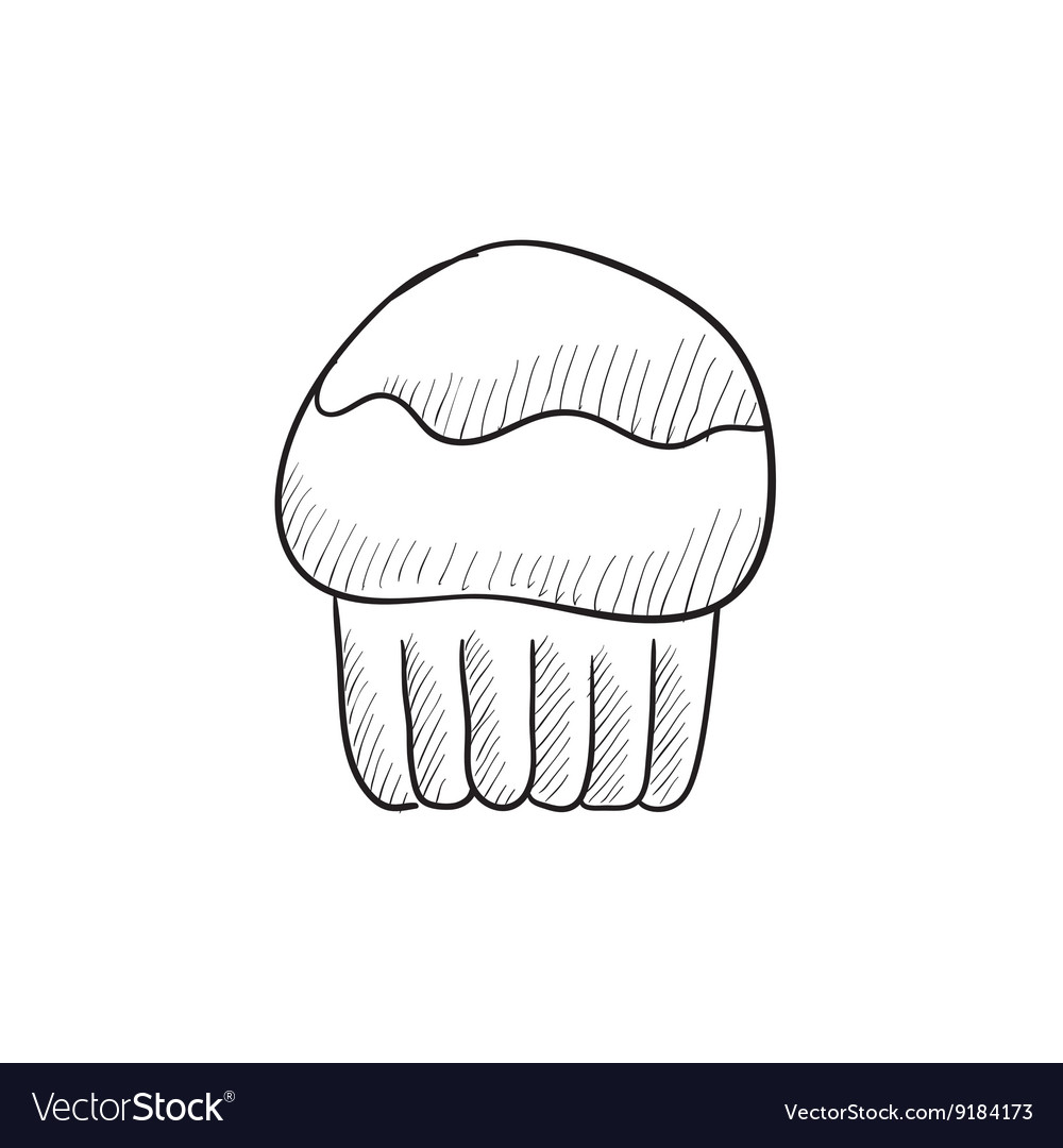 Cupcake sketch icon Royalty Free Vector Image - VectorStock