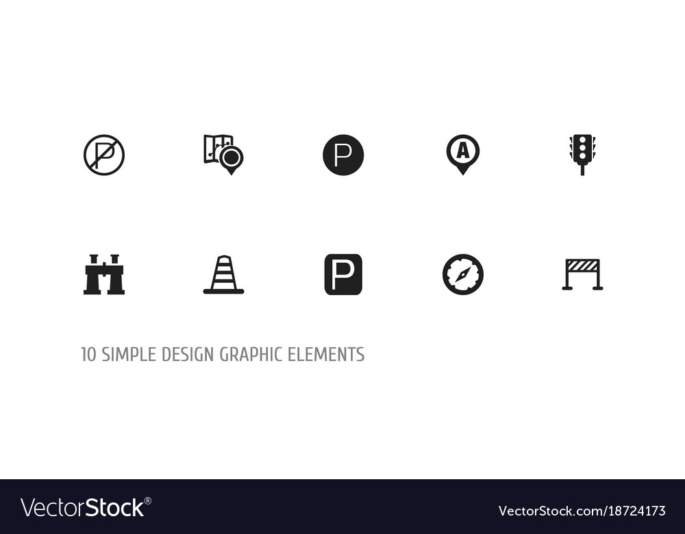 Set of 10 editable location icons includes