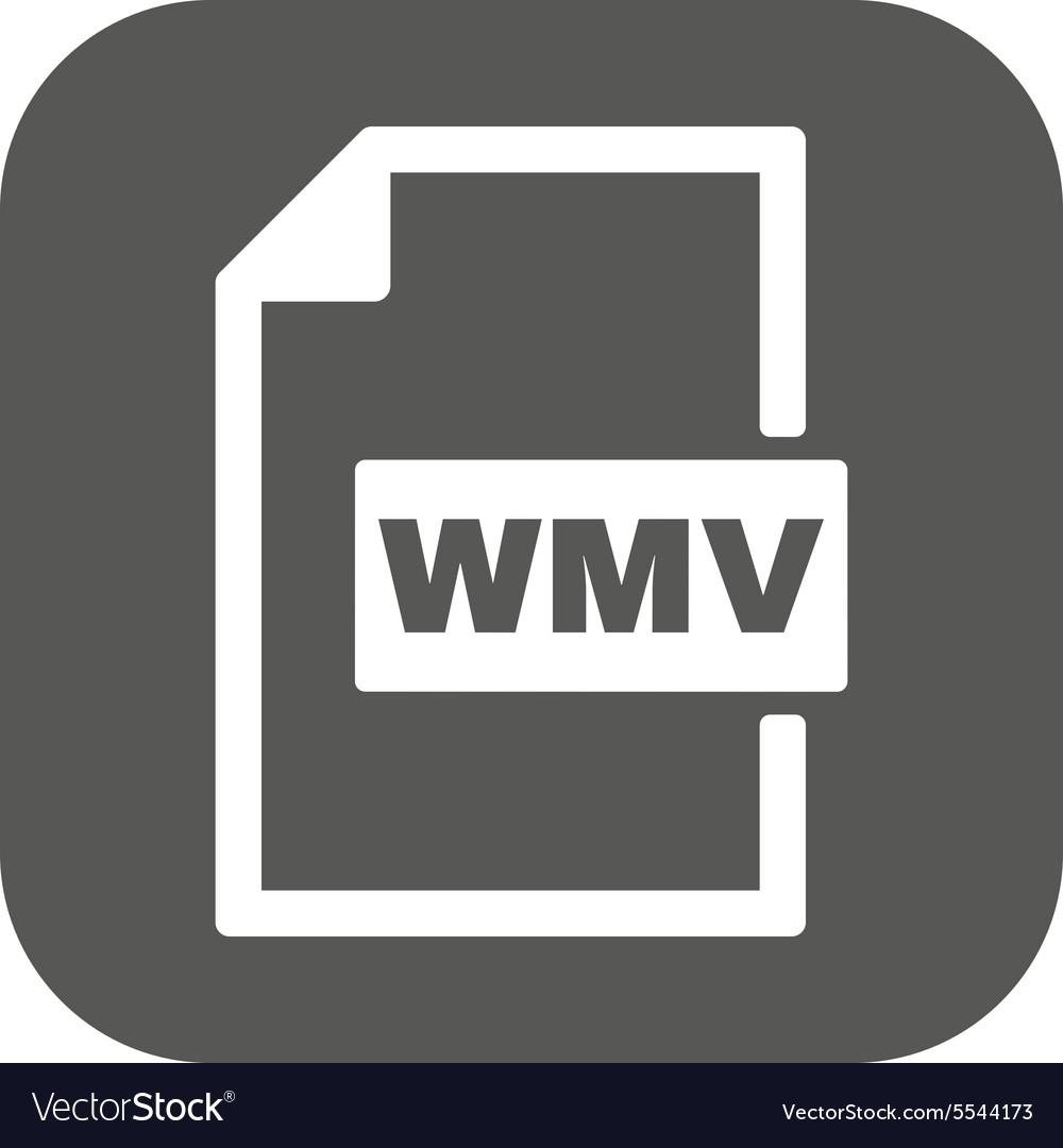 The WMV icon Video file format symbol Flat Vector Image