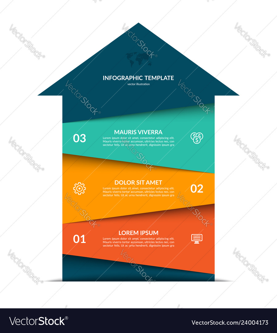 Upward arrow infographic template