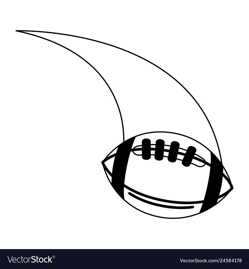 American Football Ball in schwarz und weiß