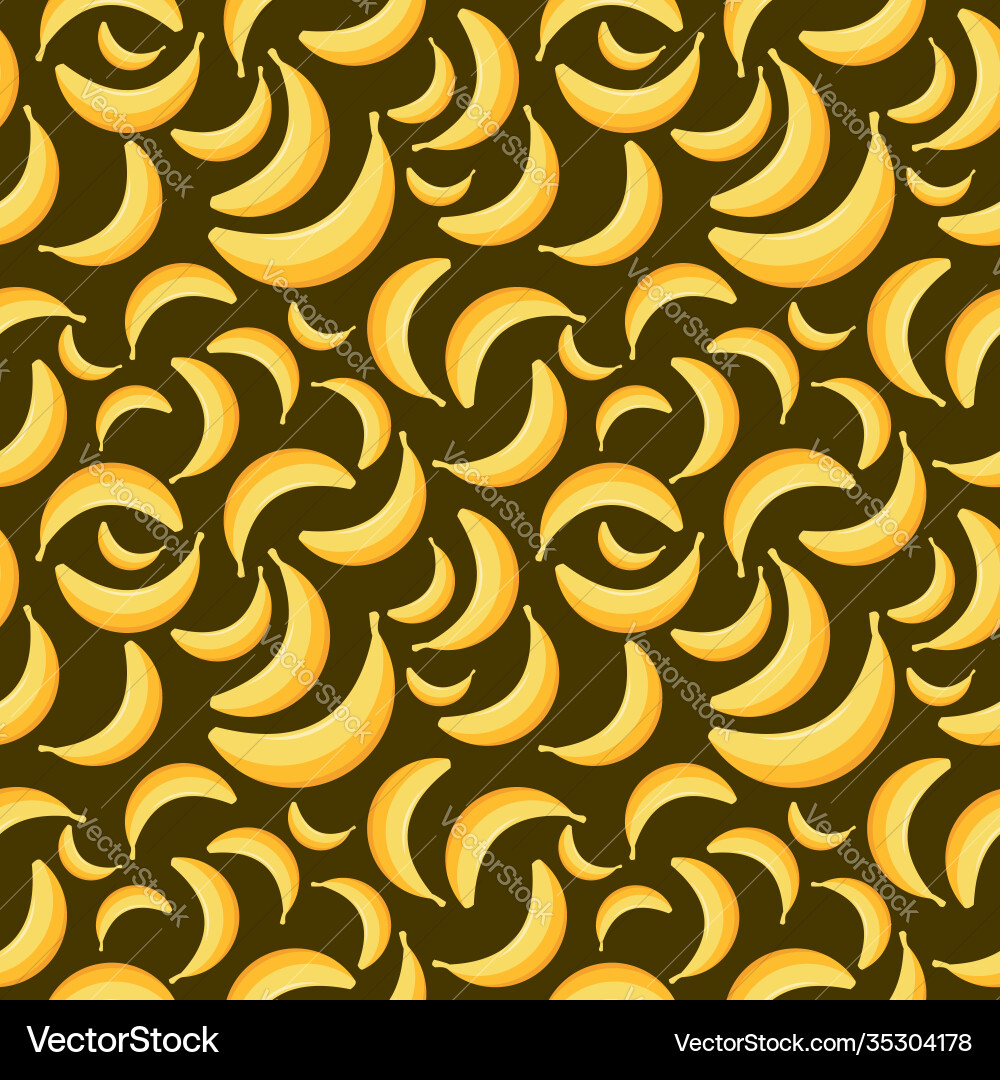 Banana seamless pattern background Royalty Free Vector Image