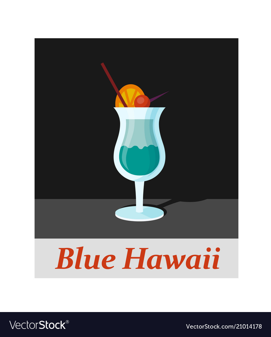 Blue hawaii cocktail menu item or any kind