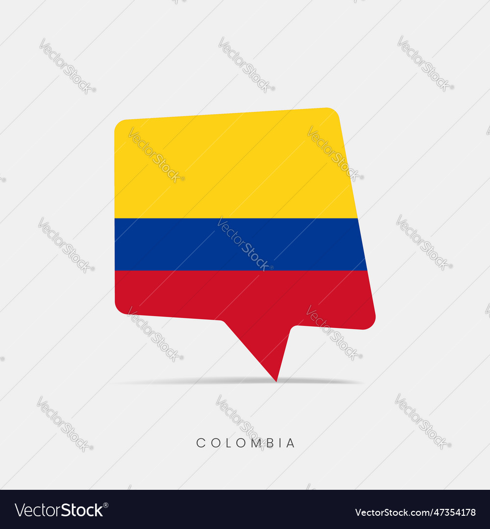 Colombia flag bubble chat icon