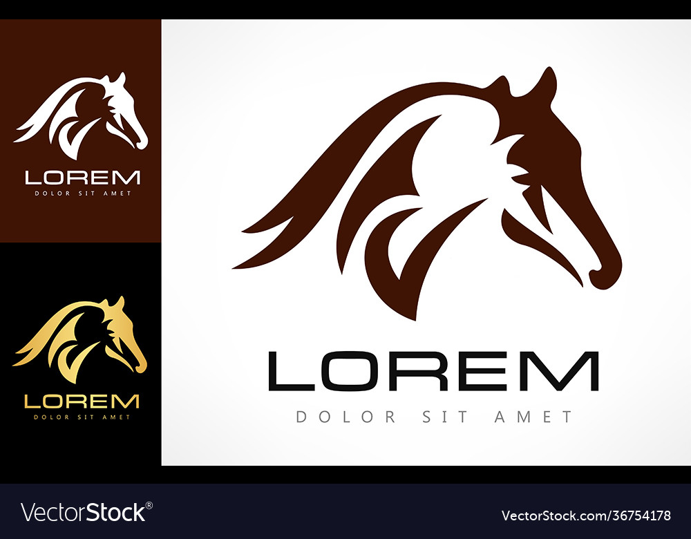 Horse logo animal design