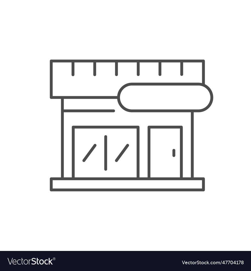 Modern shop line outline icon Royalty Free Vector Image