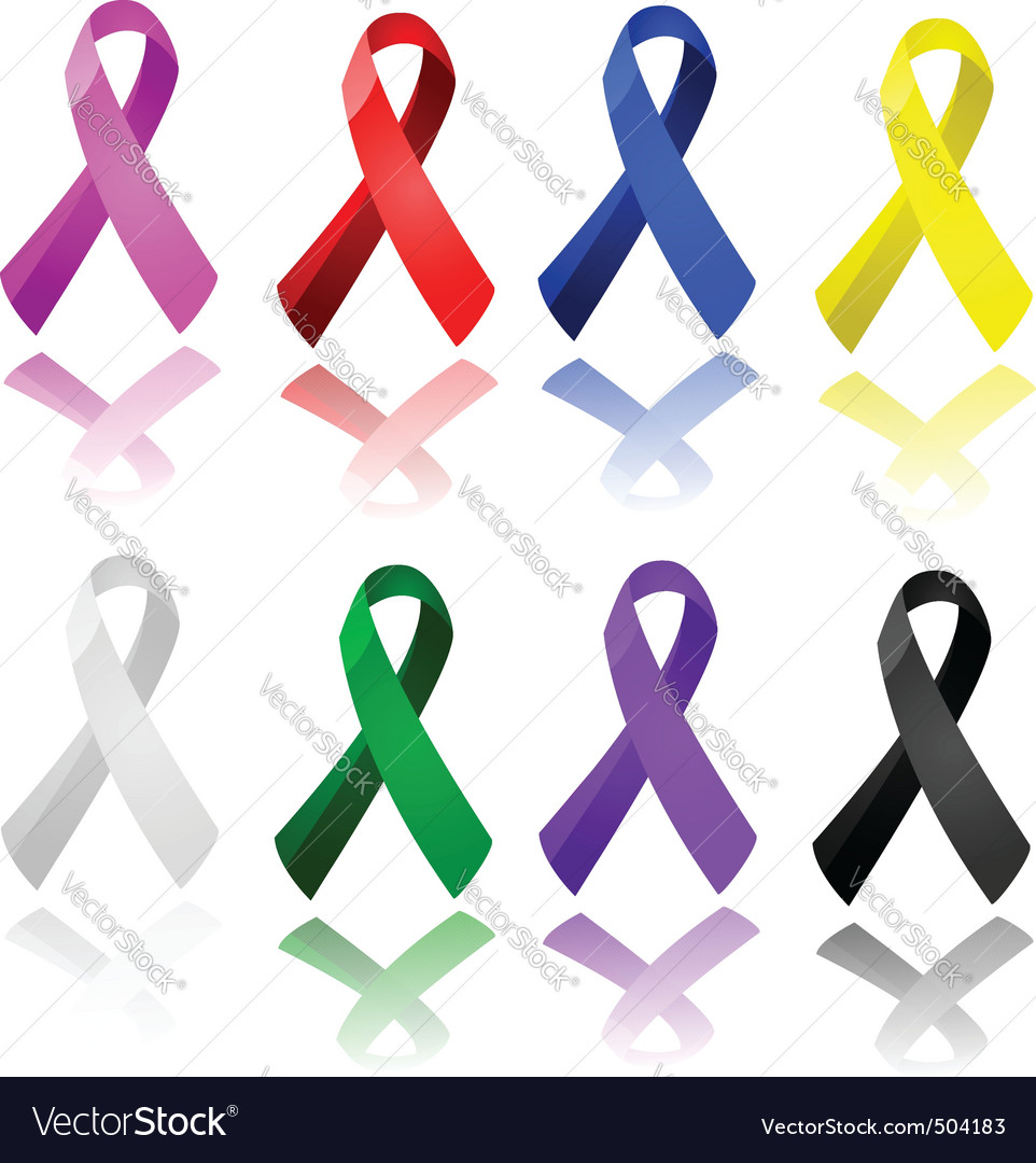 Awareness Ribbons Royalty Free Vector Image Vectorstock