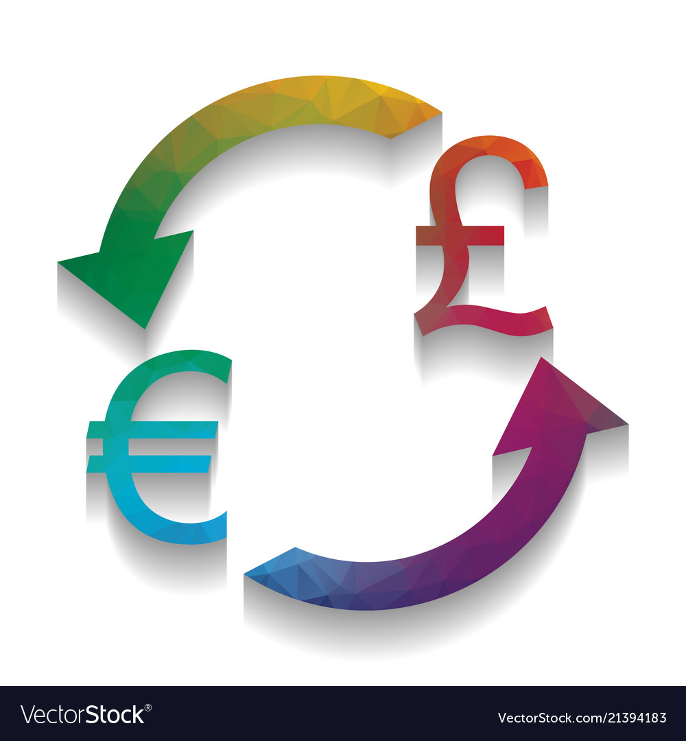 Currency Exchange Sign Euro And Uk Pound Vector Image
