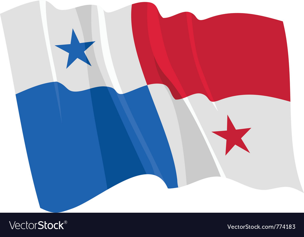 Flag of panama Royalty Free Vector Image - VectorStock