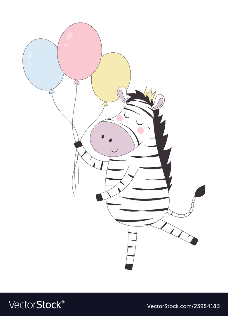 Greeting card with zebra