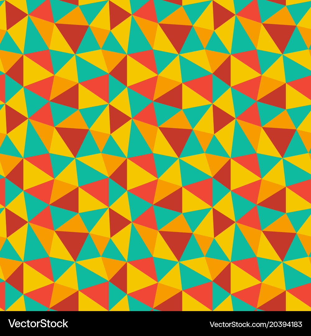 Low poly bright mosaic pattern seamless Royalty Free Vector