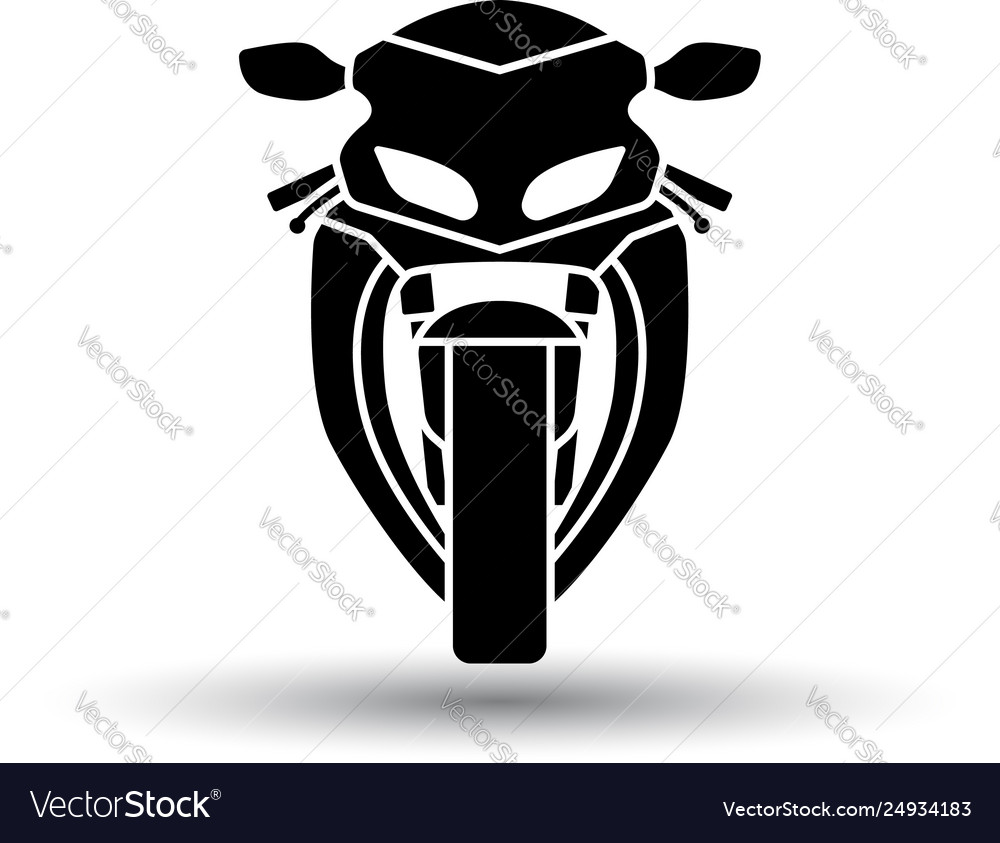 Motorcycle Icon Front View Royalty Free Vector Image