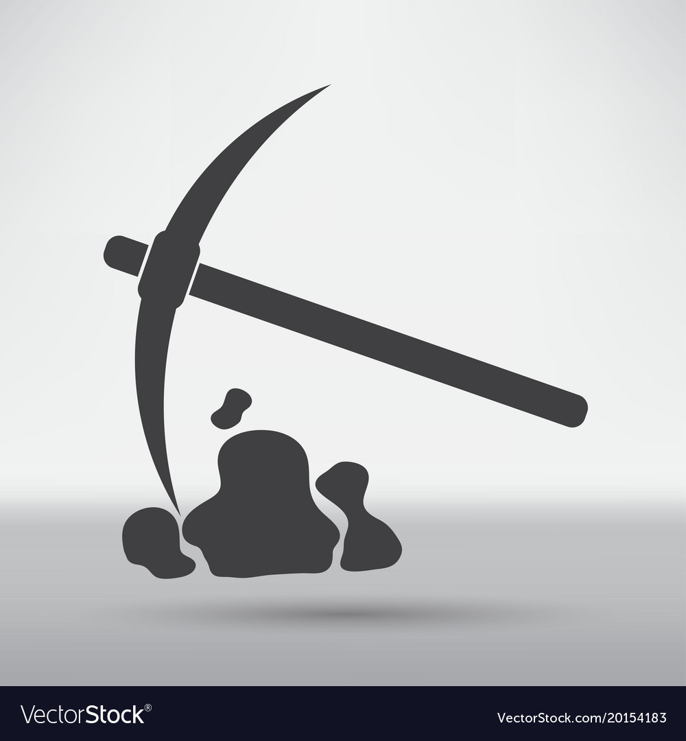 Pick and shovel symbol Royalty Free Vector Image