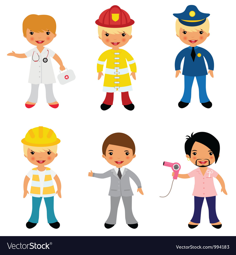 Professional occupations 2 Royalty Free Vector Image