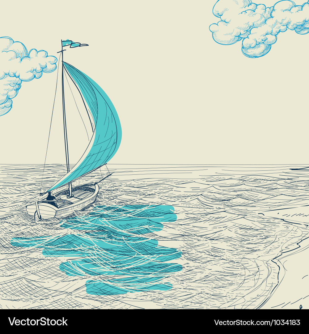 Sailing background Royalty Free Vector Image - VectorStock