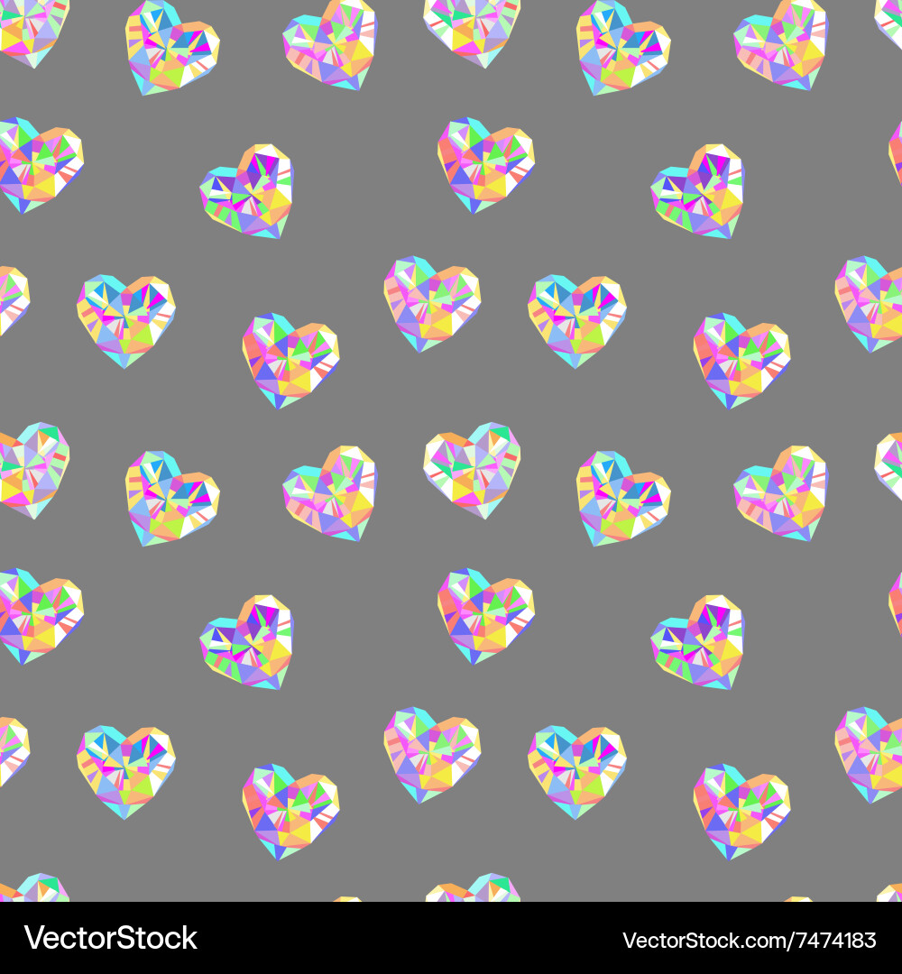 Valentine diamond seamless pattern Royalty Free Vector Image