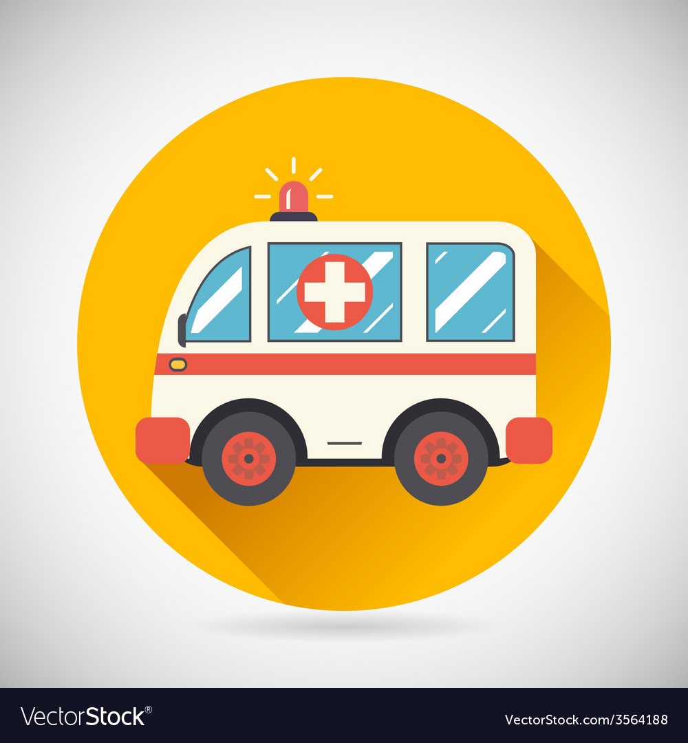 Ambulance car hastens aid rescue icon heal Vector Image