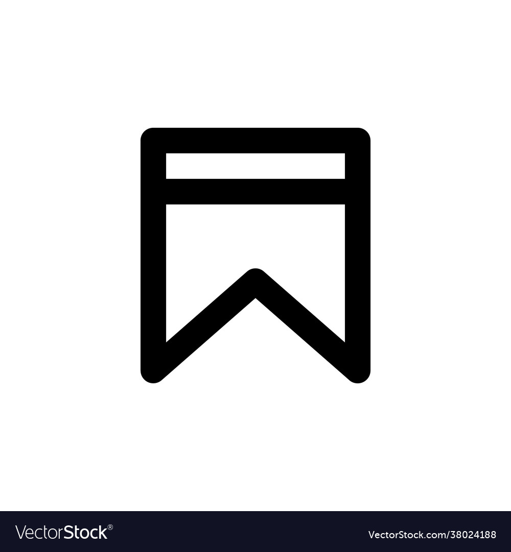 Bookmark flag line web or mobile interface